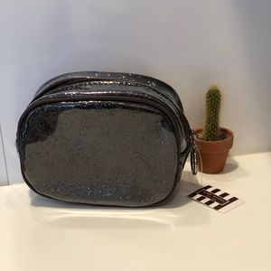 NWT Bendel black sparkly red carpet cosmetic bag